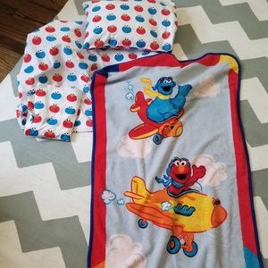 Crate and Kids sesame street toddler bedding